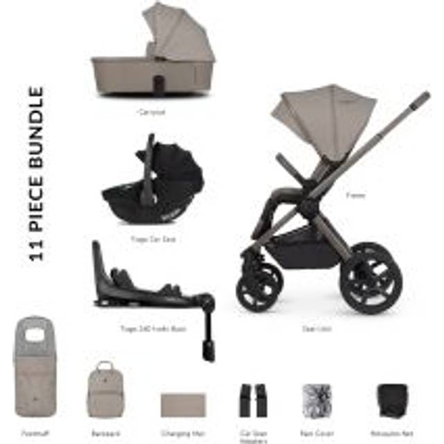 Venicci Upline 2 - 3 In 1 Travel System And Base - Taupe