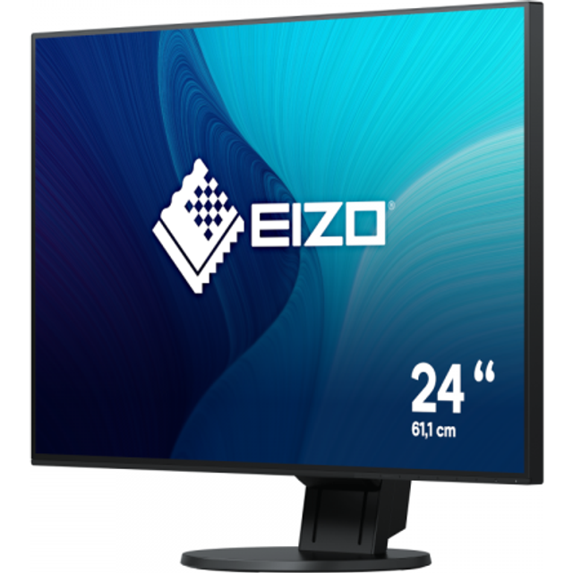 Eizo FlexScan EV2456-BK schwarz 24 Zoll WUXGA 1920x1200 DisplayPort HDMI DVI-D VGA USB Höhenverstellbar