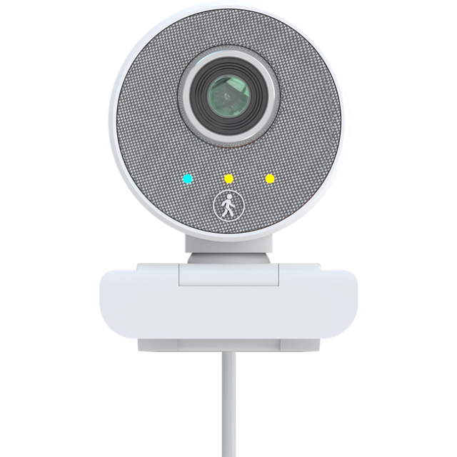 (White) 1080P Webcam 360 Panaromic Live Streaming USB Computer Camera with Stereo Microphone Desktop Laptop USB Webcam