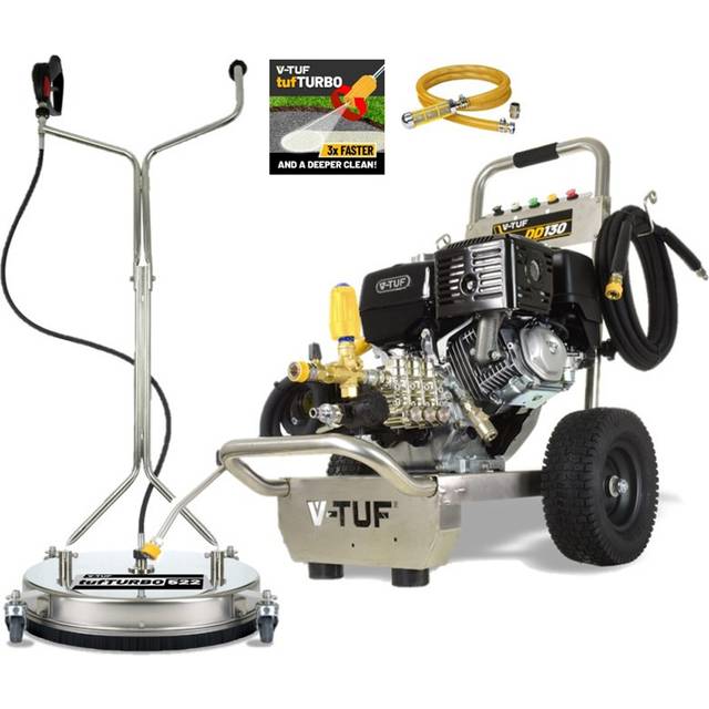 V-Tuf DD130 Industrial Petrol Pressure Washer 4350PSI 300Bar Max