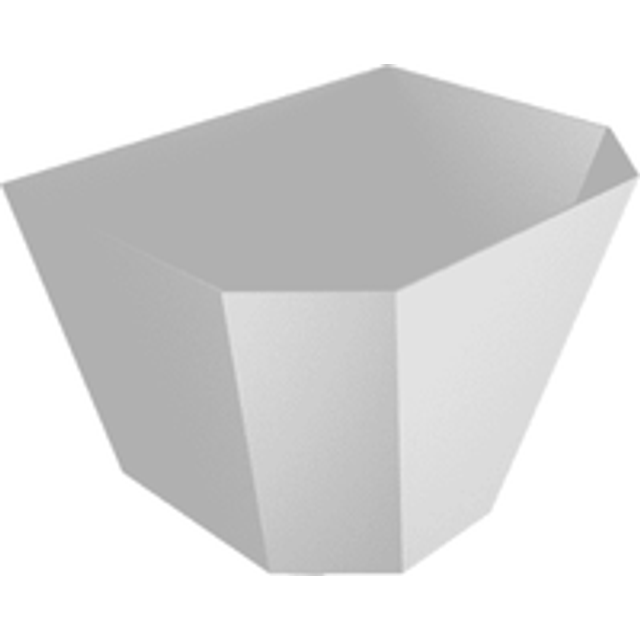 Aluminium Round Swaged Saturn Large Hopper - 76mm PPC Finish