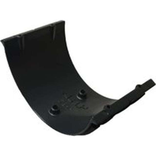 Aluminium Beaded Half Round Gutter Union - 114mm PPC Finish Anthracite Grey