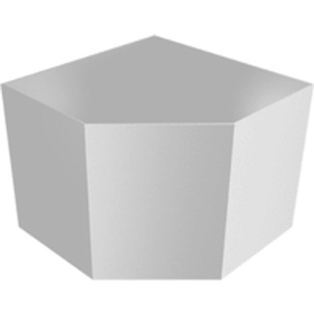Aluminium Round Swaged Minerva Corner Hopper - 76mm PPC Finish