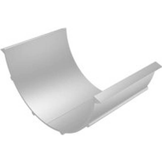 Aluminium Beaded Half Round Gutter Union - 114mm PPC Finish