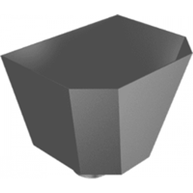 Aluminium Round Swaged Saturn Small Hopper - 76mm PPC Finish Anthracite Grey