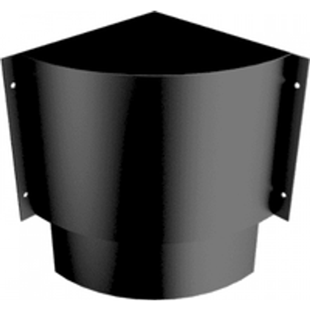Aluminium Round Swaged Numina Corner Hopper - 76mm PPC Finish Black
