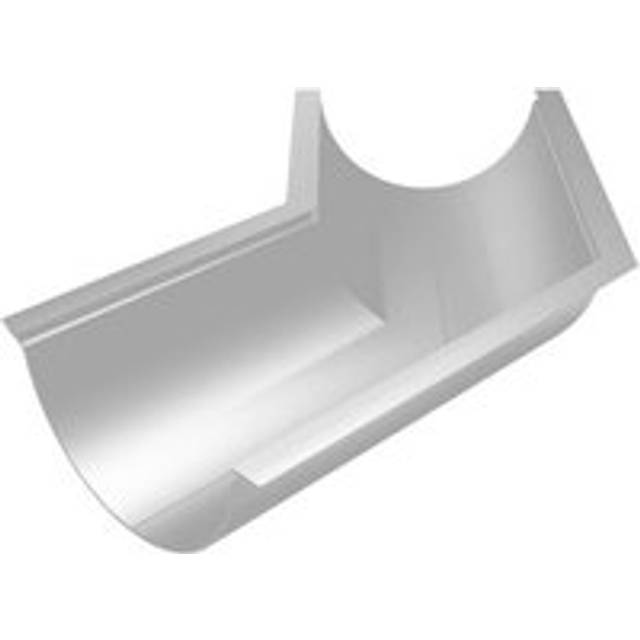 Aluminium Beaded Half Round Gutter Angle - 135 Degree x 114mm PPC Finish