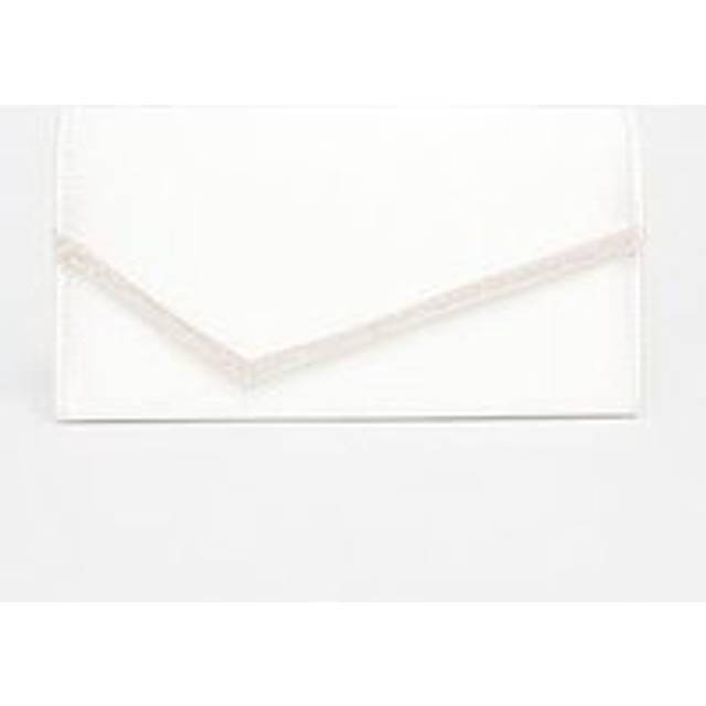 Womens White Bridal Thin Clutch - One Size