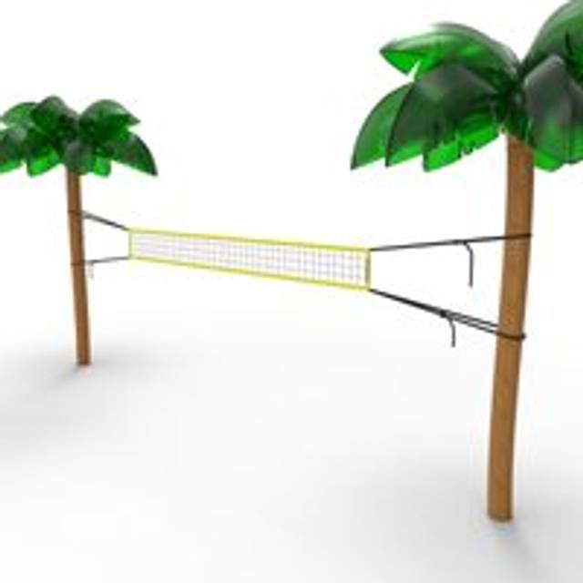 Bv100 Beach Volleyball Net - Yellow - Sunshine Yellow