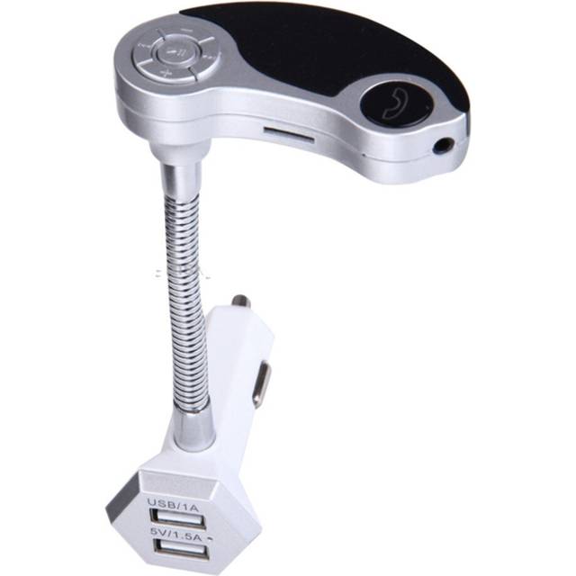 GT86 Dual USB Charger Car Bluetooth FM Transmitter Kit, Support LCD Display / TF Card Music Play / Hands-free(Silver)