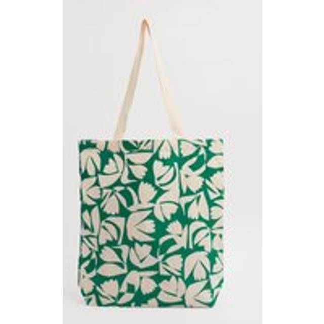 Seasalt foldaway canvas shopper - floral cutout glade chalk -