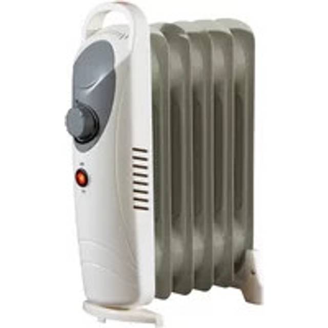 Electric Mini Oil Filled Radiator - 6 Fins - 800W - White