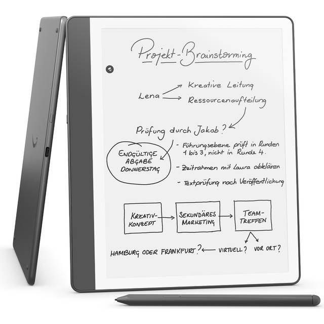 Amazon Kindle Scribe - 1:a generation - eBook-läsare - 16 GB - 10.2" monokrom - pekskärm - Bluetooth, Wi-Fi - volframgrå