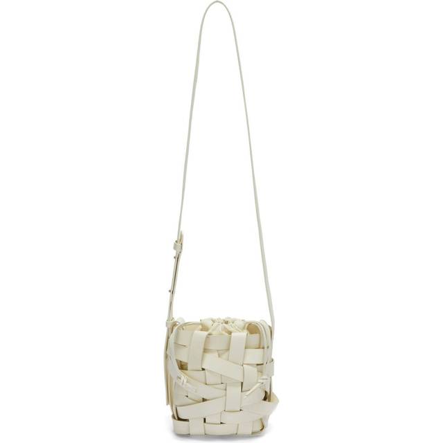 Jil Sander - small woven leather bucket bag - women - Calf Leather - One Size - White