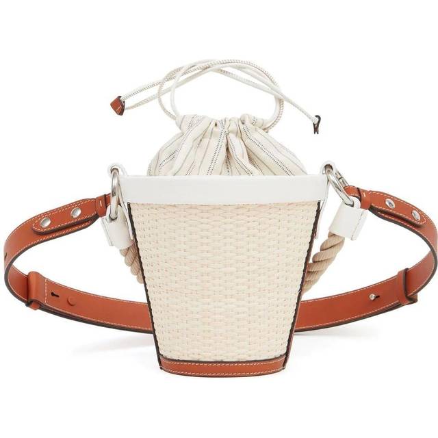 MAISON MARGIELA Fire Bucket woven-raffia shoulder bag - U WHITE (U)