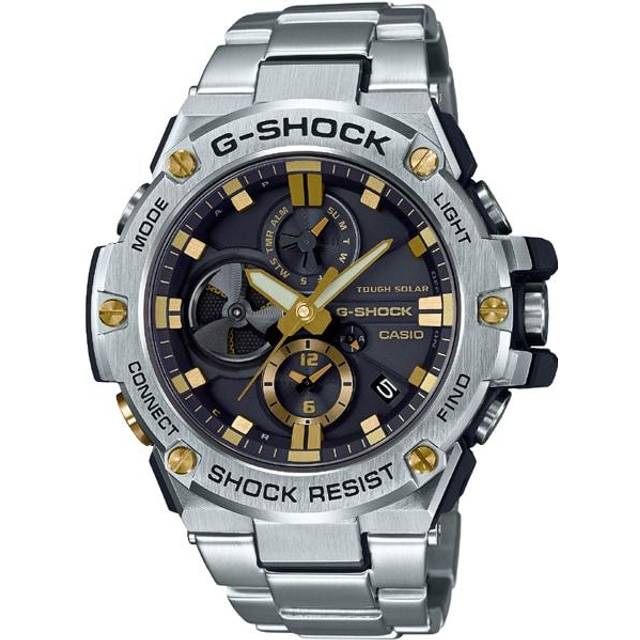 CASIO G-SHOCK GST-B100D-1A9JF [G-STEEL Bluetooth Toughness Chronograph Black X Gold] Round Watch