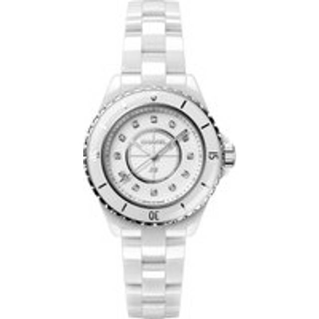 CHANEL J12 White 33mm Ceramic Diamonds Quartz Watch