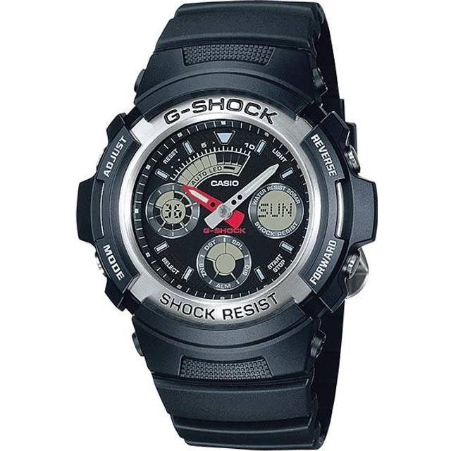 CASIO Men's G-SHOCK AW-590-1AJF [G-SHOCK BASIC 20 atm waterproof] Round Watch Black Stainless Case: 52.0*46.4*14.9mm/57.2g