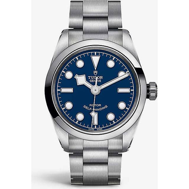 Tudor Womens Silver Black Bay 32mm Stainless Steel Watch - SILVER