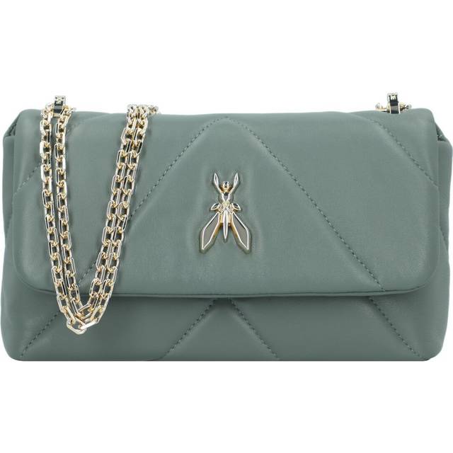 Patrizia Pepe Fly Padded shoulder bag leather 25 cm green