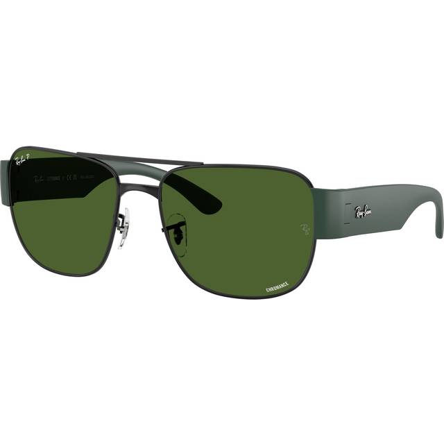 Ray - Ban Unisex RB3756CH  9269P1 Sunglasses Metal Black Green Squared Polarized
