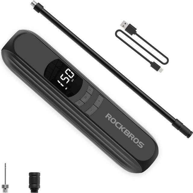 Electric Air Pump 150PSI Portable Air Pump with 2600mAh Battery Rechargeable Bicycle Pump with LED Pressure Sensor for Car, Bicycle, Motorcycle, Ball