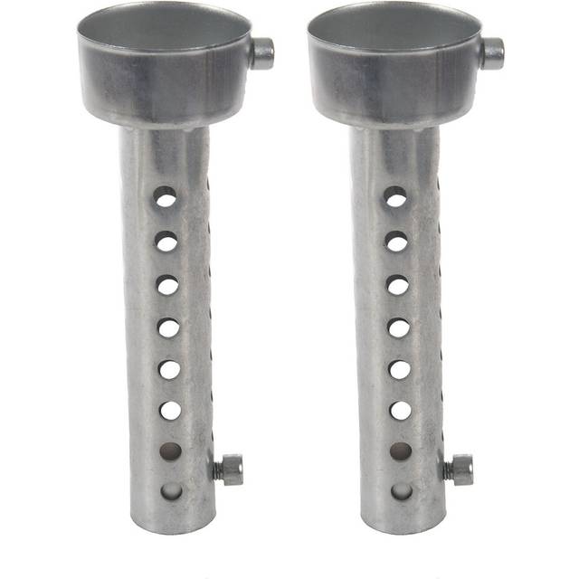 2X Silver Motorcycle Exhaust Can Muffler Insert Baffle DB 45mm x 140mm