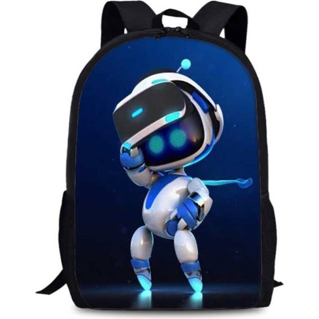 (2) Astro Bot 15 Inch Versatile Backpack With Trendy Print And Comfortable Straps
