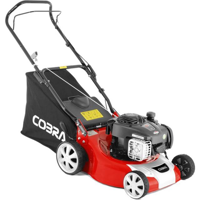 Cobra M40B 40cm 16inch Hand Propelled Petrol Powered Lawnmower In red/black