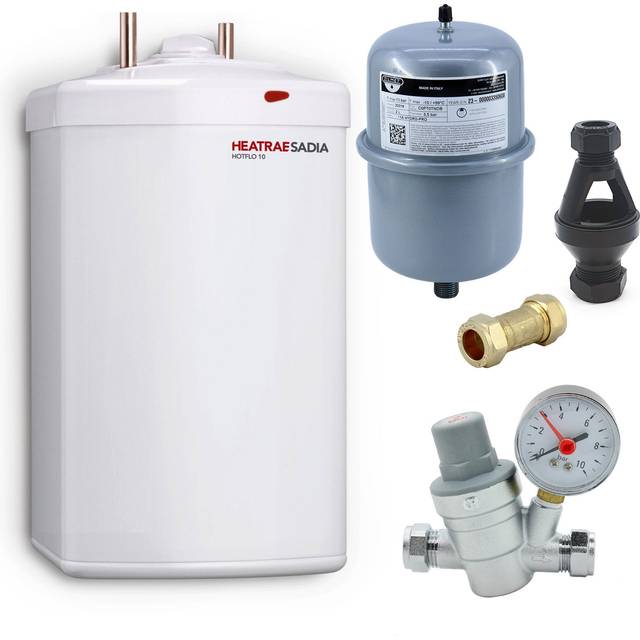 Heatrae Sadia - Hotflo 10 Litre Instant Water Heater 50148 & Unvented Kit C Alternative - One Size
