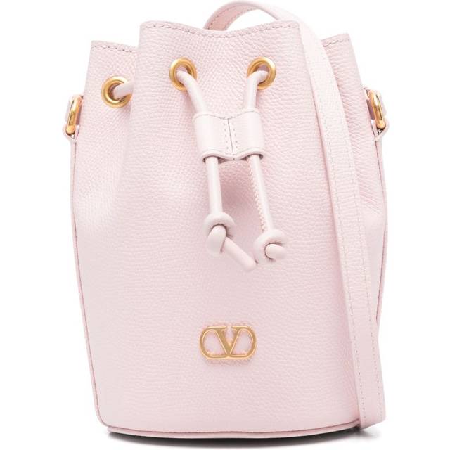 Valentino Garavani - VLogo bucket bag - women - Calf Leather/Calf Leather - One Size - Pink