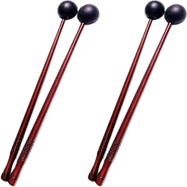 2 Pair Tongue Drum Mallets Soft Rubber Sticks for Log Drums and Keyboard Percussion