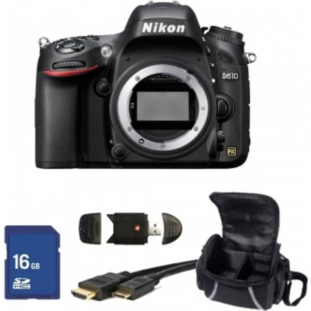 Nikon D610 DSLR Camera Body Only + Accessory Bundle