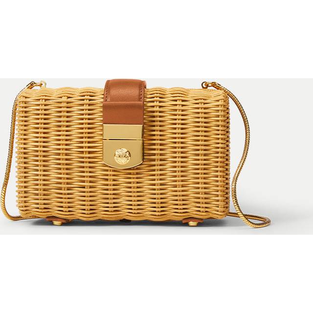 Veronica Beard Lock Box Clutch Natural Wicker Hazelwood - Natural Wicker/Hazelwood - OS
