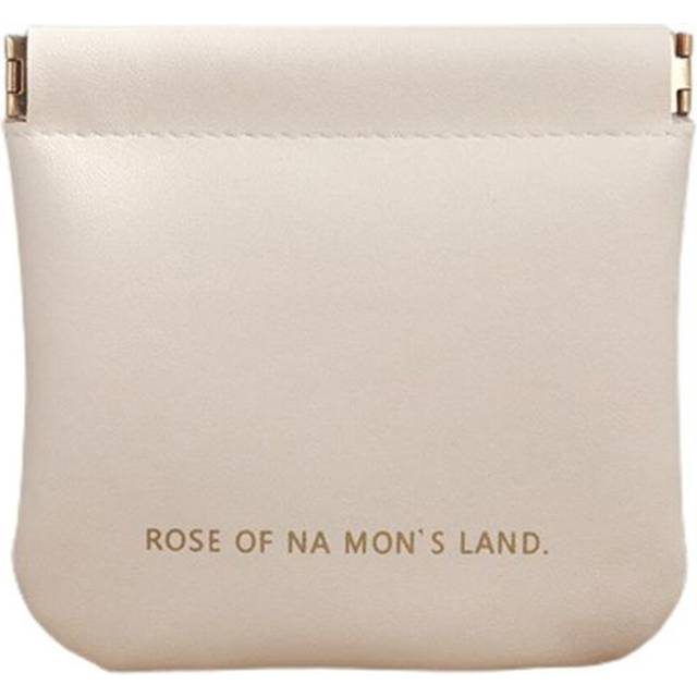 (white) Faux Leather Mini Cosmetic Bag Waterproof Elegant Magnetic Closure Portable Multi-functional Women Lipstick Makeup Sanitary Pad Pouch Coins Pu