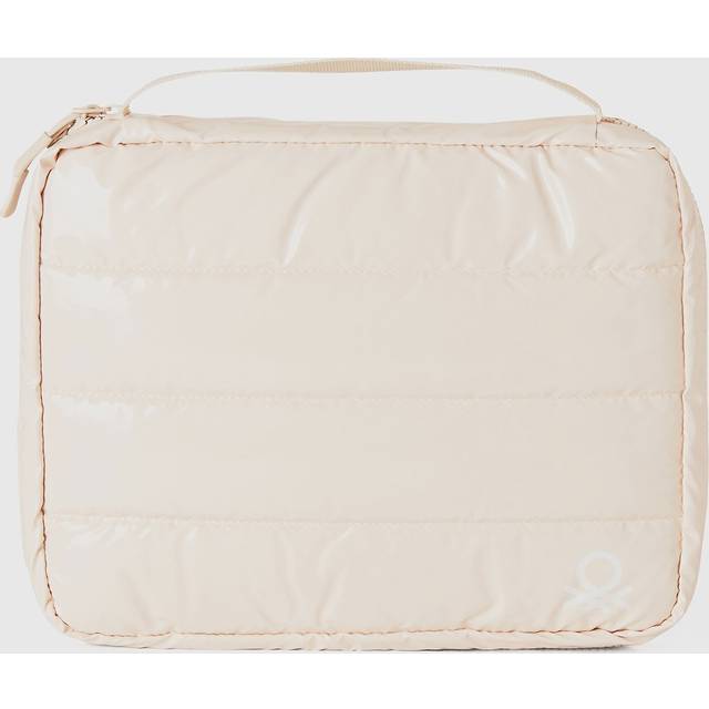 Benetton, Large Padded Accessory Clutch, size OS, Beige, Women