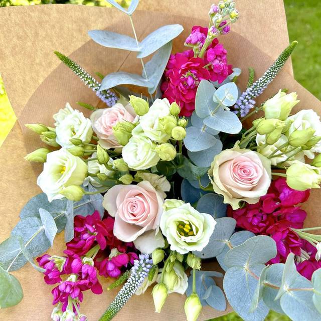 Fays Flowers Soft Rose and Germini Mix Bouquet - Multi - 50 x 30 x 30cm