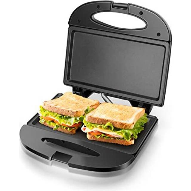 Aigostar Deep Fill Toastie Maker, Small Fit Sandwich Toaster Non-Stick Plates with Flat Surface, 800W Panini Press, Electric Health Grill, Cool T