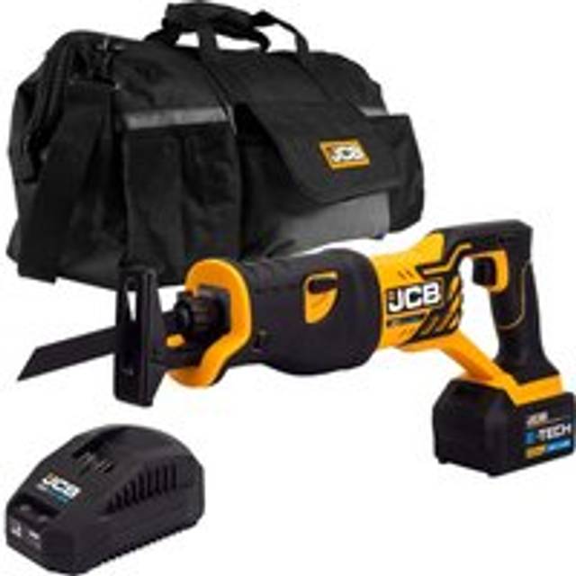 JCB 18V Recip 1x4.0Ah Lithium-Ion Battery and charger in 20 kit bag | 21-18RS-4X-BG