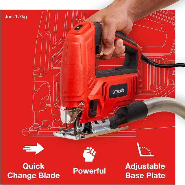 Amtech Pendulum Jigsaw with Quick Blade Release - 230V 600W