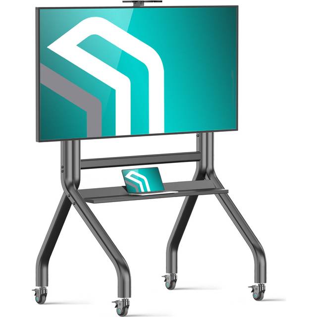 ONKRON Mobile TV Stand on Wheels 60-120 Inch TVs & Interactive Panels up to 120 kg - Professional Floor TV Stand Wheels with VESA 200x200 - VESA