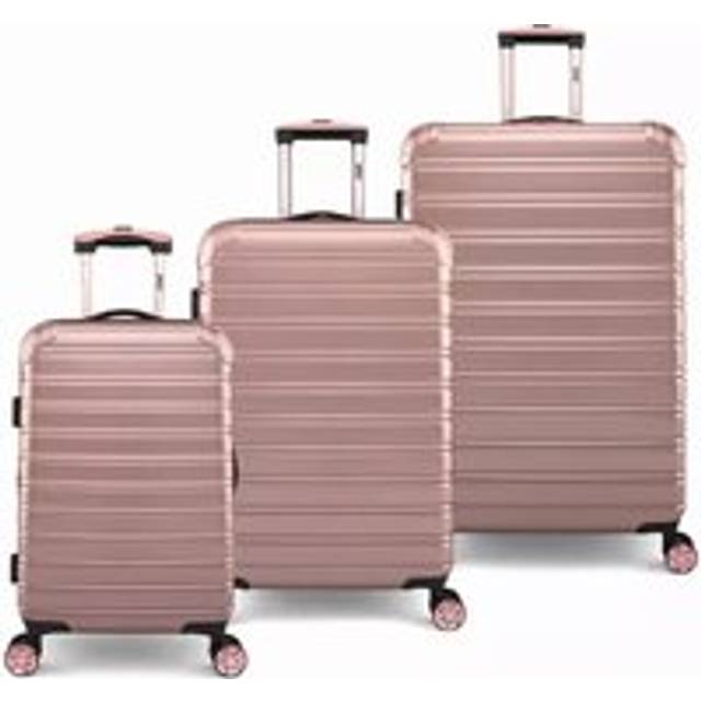 IFLY 3pcs Luggage Set Hardside Spinner Upright Rose Gold - Set