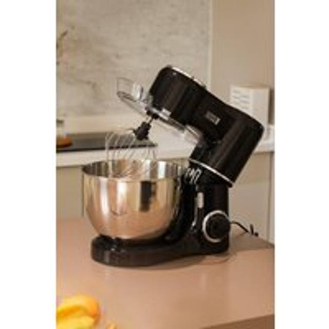 3-in-1 Multi-Function Mixer 8-Quart Household Stand Mixer Cake Baking with 6-Speed Settings - Black - One Size