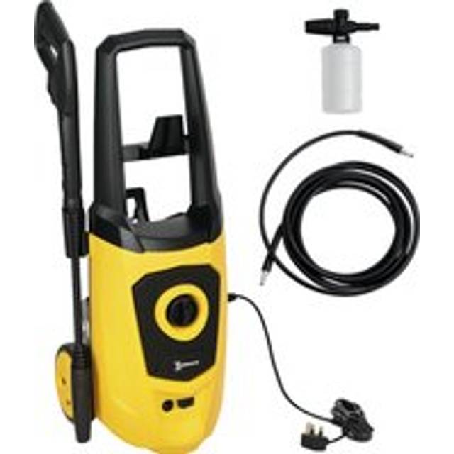 DURHAND 1800W High Pressure Washer, 150 Bar Pressure, 510 L/h Flow, High-Performance Portable Power Washer with 6M Hose for Garden, Car, Yellow