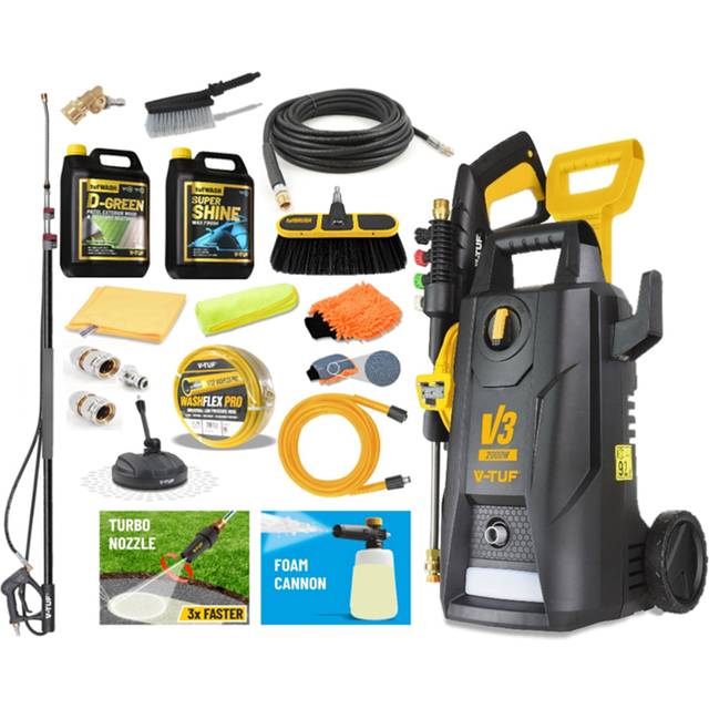 V-TUF V3-240 X2 DIY Portable Electric Pressure Washer 150Bar with DIY Property Maintenance KIT - Multi