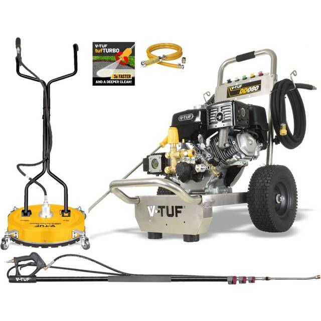 V-Tuf DD080 2900PSI 200Bar 15L/min 9HP Honda Driven Petrol Pressure Washer + Pro