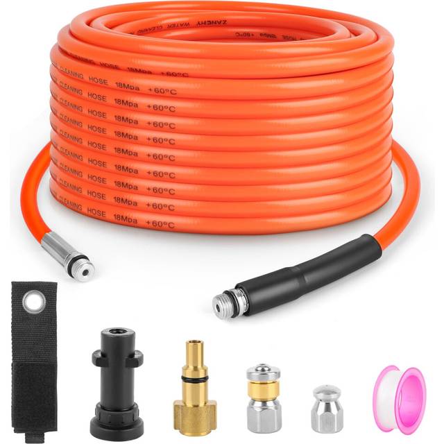 EAWONGEE Pressure Washer Drain Pipe Hose Cleaning Kit with Jet Nozzle and Rotating Jet Nozzle for Karcher K2 K3 K4 K5 K6 K7 Series and LAVOR Pressure