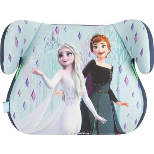 Disney Frozen barnstol för säkerheten för flickor med en höjd av 125 till 150 cm med grafik av Elsa och Anna på blå bakgrund, bil, hiss, barnstol