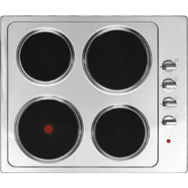Statesman EH160SS 4 Plate Electric Hob Cooktop, Side Dial Control, 60cm, Stainless Steel