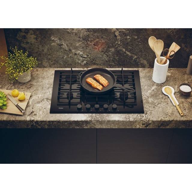 Haier HAVG75TBBP 75cm Gas Hob - Black